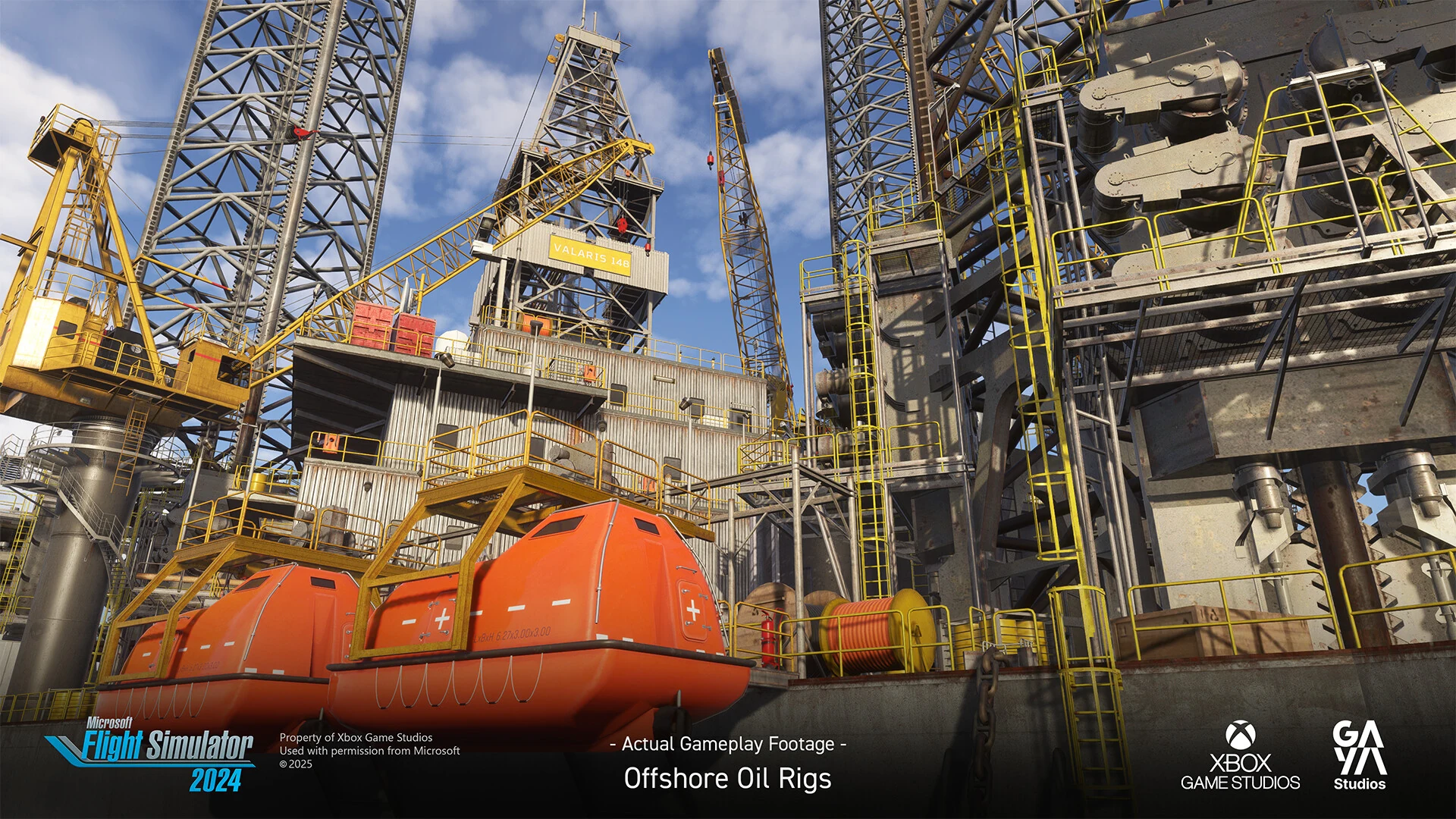 Complex systems in a detailed offshore oil rig environment